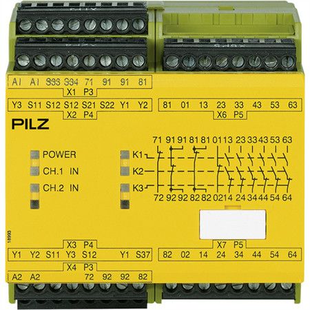 Pilz 777086 PNOZ X11P 230-240VAC 24VDC 7n/o 1n/c 2so Safety relay (standalone)
