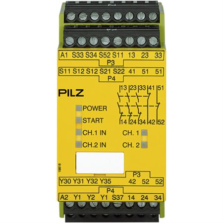 Pilz 777310 PNOZ X3P 24VDC 24VAC 3n/o 1n/c 1so Safety relay (standalone)