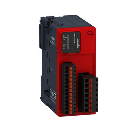 Schneider Electric TM3SAFL5RG Safety module, Modicon TM3 Safety, 2 Function, Cat 3 PL d/SIL CL2 (spring) 24 VDC