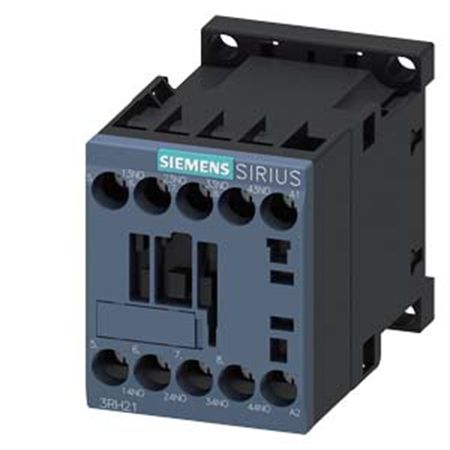 Siemens 3RH2140-1BA40 Contactor relay, 4 NO, 12 V DC, Size S00, screw terminal