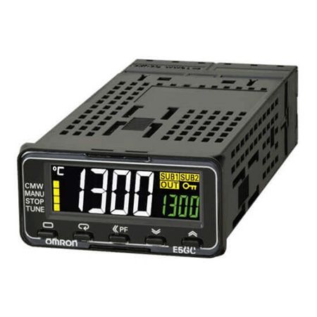 Omron  E5GC-QX1DCM-000 Temp. controller PRO,1/32 DIN (24x48mm), screwless terminals,1 AUX,1 x 12 VDC pulse OUT,24V AC/DC
