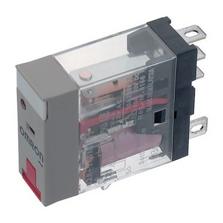 Omron G2R-1-SNI 230VAC (S) Relay, plug-in, 5-pin, SPDT, 10 A, mech & LED indicators, lockable test button, label facility