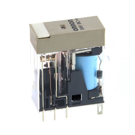Omron G2R-2-SD 24VDC (S) Relay, plug-in, 8-pin, DPDT, 5 A, mech indicators, coil suppressor, label facility