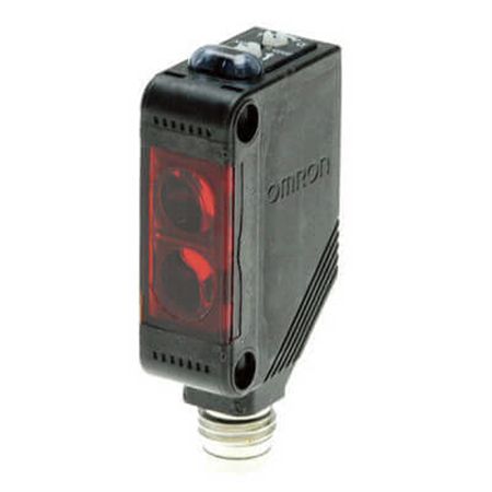 Omron E3Z-L66 Photoelectric sensor, rectangular housing, red LED, diffuse, narrow beam, 90 ± 30 mm, NPN, Light-ON/Dark-ON, M8 4-pin connector