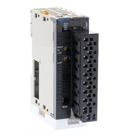 Omron CJ1W-AD041-V1(SL) Analog input unit, 4 x inputs 1 to 5 V, 0 to 5 V, 0 to 10 V, -10 to 10 V, 4 to 20 mA, resolution 1:4000 / 8000, screwless clamp terminal
